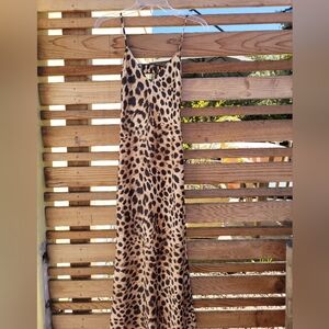 ZARA Leopard Print Slip Dress - Small